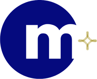 The METGABB Mark — the letter m in a blue circle beside a four-point golden mark